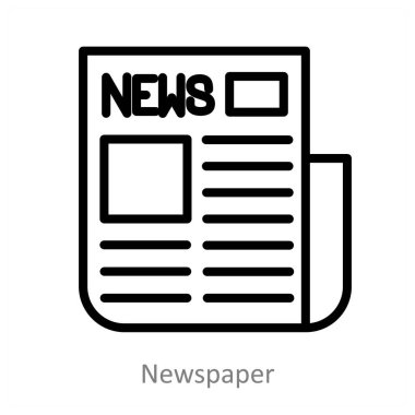 Gazete ve haber simgesi konsepti