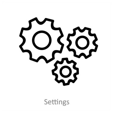Ayarlar ve yapılandırma simgesi kavramı
