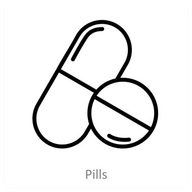 İlaçlar ve tıp ikonu konsepti