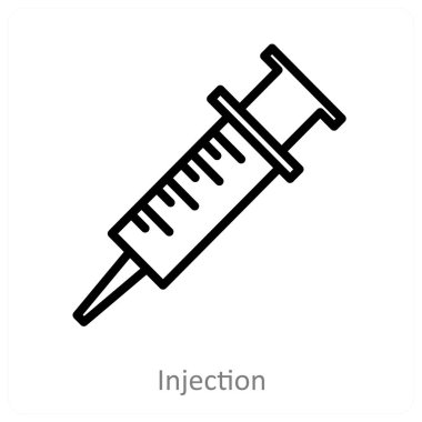Enjeksiyon ve aşı ikonu kavramı