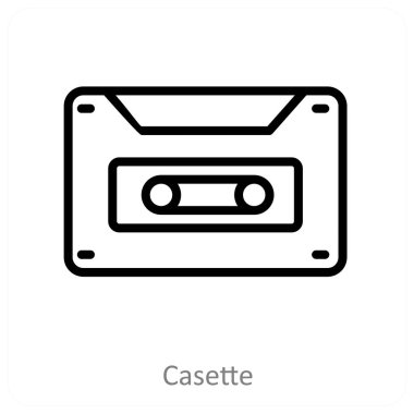 Casette ve müzik simgesi konsepti