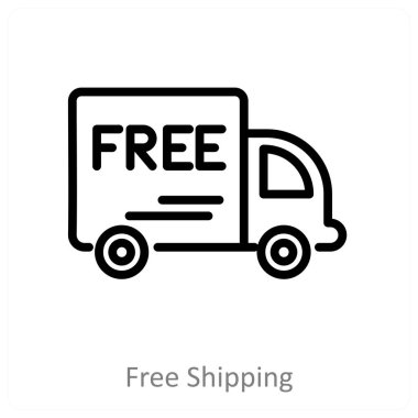 Ücretsiz nakliye ve dağıtım simgesi konsepti