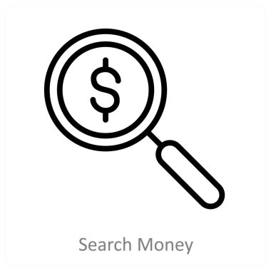 Arama Para ve finans simgesi kavramı