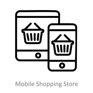 Mobil Alışveriş Mağazası simgesi konsepti