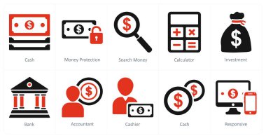 Nakit, para koruması ve arama parası olarak 10 iş simgesi