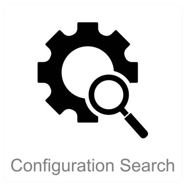 Yapılandırma Araması ve seçenekler simgesi konsepti