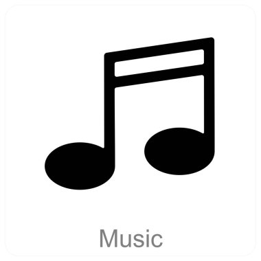 Müzik ve melodi ikonu konsepti