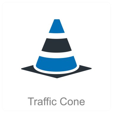 Trafik Konisi ve güvenlik simgesi kavramı