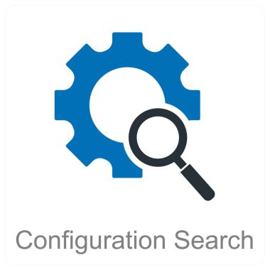 Yapılandırma Araması ve seçenekler simgesi konsepti