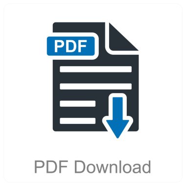 PDF indirme ve belge simgesi konsepti