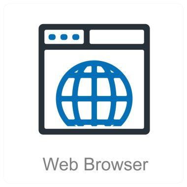 Web Tarayıcı ve İnternet simgesi kavramı