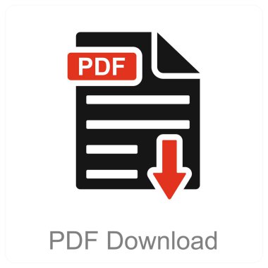 PDF indirme ve belge simgesi konsepti