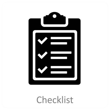Denetim listesi ve plan simgesi konsepti