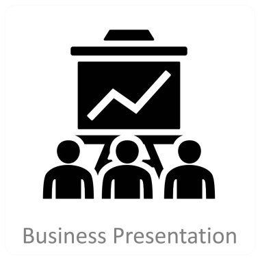 İş Sunumu ve sunum simgesi konsepti