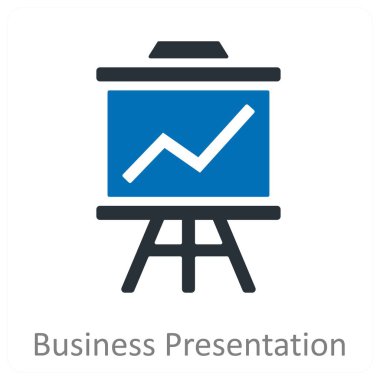 İş Sunumu ve sunum simgesi konsepti
