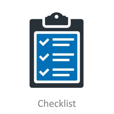 Denetim listesi ve plan simgesi konsepti