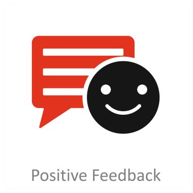 Pozitif geribildirim ve övgü simgesi konsepti