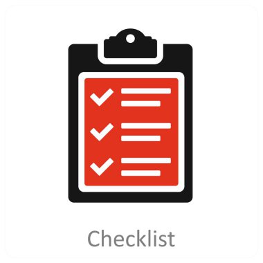 Denetim listesi ve plan simgesi konsepti