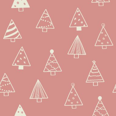 Noel ağaçlarıyla kusursuz desen