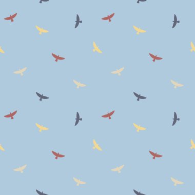   Seamless pattern with birds. Pastel colors. For textiles and paper