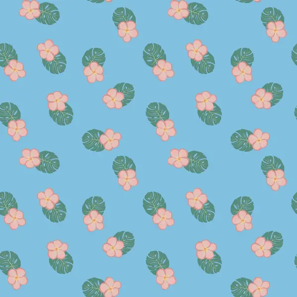 Seamless Pattern Tropical Theme Nature Hand Drawn Textiles Paper — Stock Photo, Image