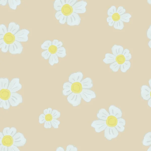 Nahtloses Muster Mit Gänseblümchen Pastelltönen — Stockfoto