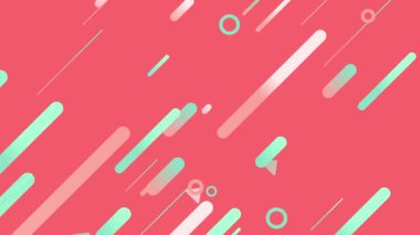 Asgari Renkli Geometrik Tasarım Arkaplanı - 4K Tam HD Kusursuz Döngü