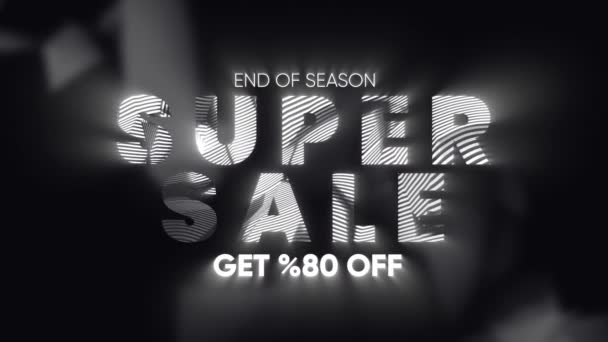 Super Sale Rabatt Für Werbung Super Sale Angebot Jetzt Werbung — Stockvideo