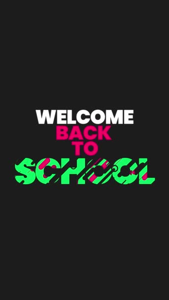 Back School Text Background Full Seamless Loop Background — Video Stock