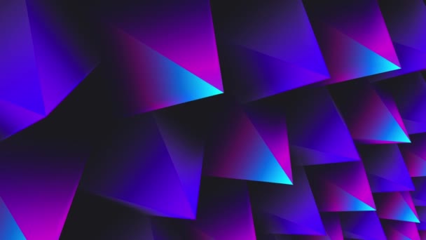 Geometric Triangle Rotate Background Dynamic Shapes Composition Polygons Full Seamless — Video Stock