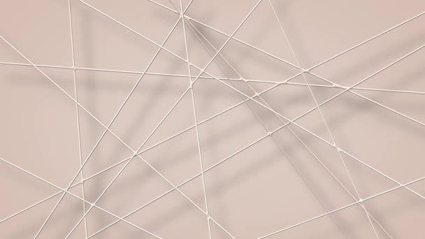 Abstrakt Bakgrund Med Beige Light Papercut Spindelstruktur Abstrakt Realistisk Papercut — Stockvideo