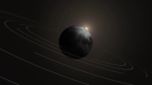 Gözlemleniyor Güneş Sistemi Bakılıyor Tam Kusursuz Döngü — Stok video