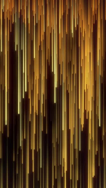 Abstraktní Pohybové Pozadí Flying Gold Lesknoucí Částice Třpytkami Elegantní Zlaté — Stock video