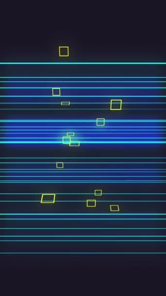 Abstract Technology Background Stripes Particles Animation Circuit Electric Signal Light — Vídeos de Stock
