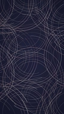 Koyu arkaplandaki dairelerin bileşimi. Soyut ışık, arka planda dar çizgiler oluşturmuş. Animasyon. Düz beyaz çizgiler görünür ve güzel desenler oluşturur.