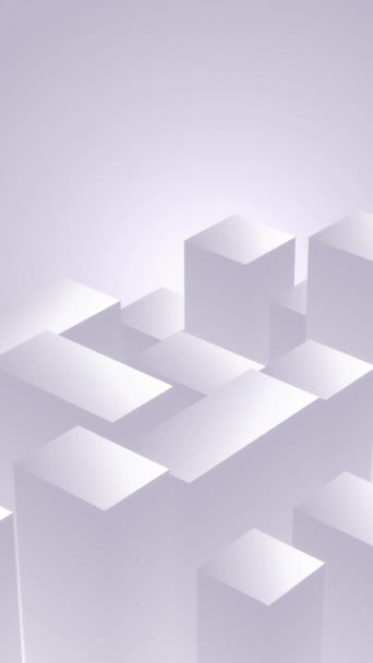 Vykreslování Abstraktní Tech Geometrické Bílé Motion Pozadí Papírovým Obdélníkem Futuristický — Stock video