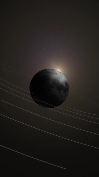 Güneş Sistemi Nde Yolculuk Çoklu Yıldızları Gözlemleme Tam Dikey Döngü — Stok video