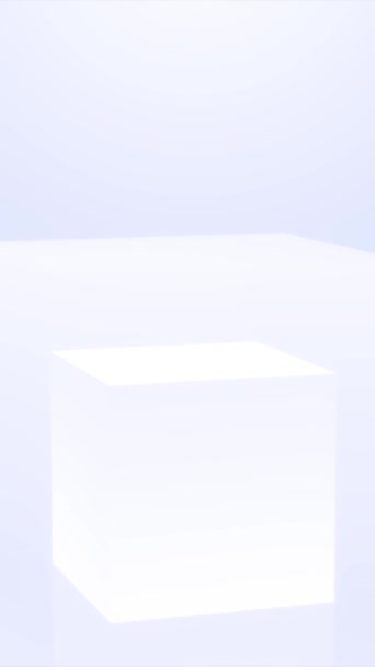 Nested Cube Box Rotation White Background Abstract Box Animation Simple — Vídeo de Stock