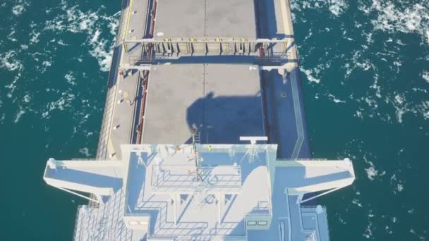 Aerial Top View Container Cargo Ship Import Export Business Logistics — Vídeo de Stock