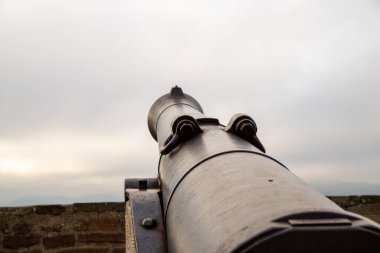 Şatoda eski toplar, Schloss Waldeck. Yüksek kalite fotoğraf