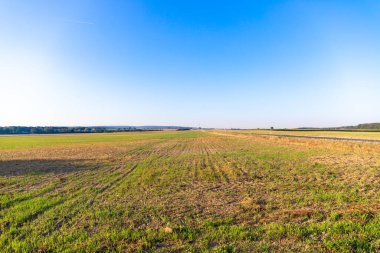 Kışın arazide manzara manzarası. Yüksek kalite fotoğraf