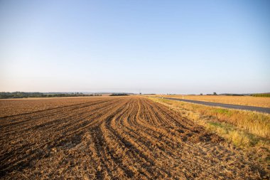 Kışın arazide manzara manzarası. Yüksek kalite fotoğraf