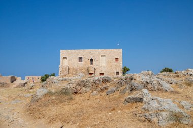 Fortezza, Rethymno 'daki Venedik Kalesinin Antik Harabeleri. Yüksek kalite fotoğraf