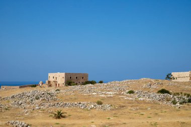 Fortezza, Rethymno 'daki Venedik Kalesinin Antik Harabeleri. Yüksek kalite fotoğraf