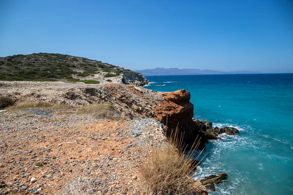 Sea Coast Crete Stones Sea Waves High Quality Photo — Stock Photo, Image