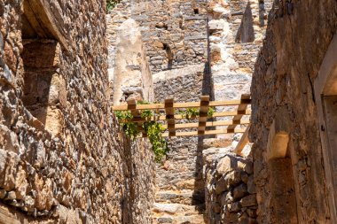 Spionalonga, Girit 'teki eski harabeler. Yüksek kalite fotoğraf