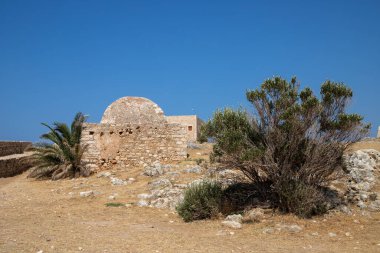 Fortezza, Rethymno 'daki Venedik Kalesinin Antik Harabeleri. Yüksek kalite fotoğraf
