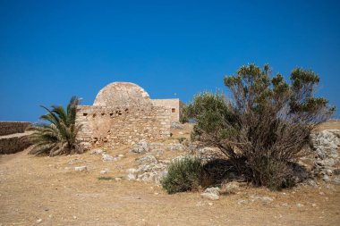 Fortezza, Rethymno 'daki Venedik Kalesinin Antik Harabeleri. Yüksek kalite fotoğraf
