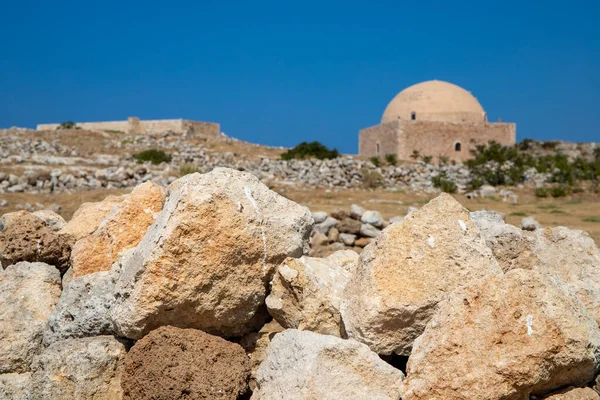 Fortezza, Rethymno 'daki Venedik Kalesinin Antik Harabeleri. Yüksek kalite fotoğraf