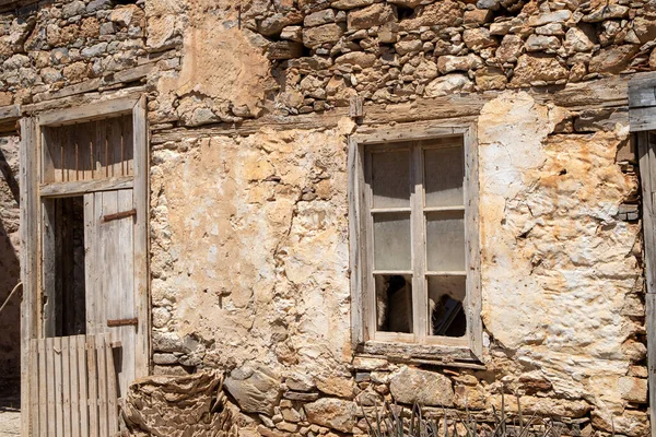 stock image Old house ruins on Spionalonga, Crete. High quality photo